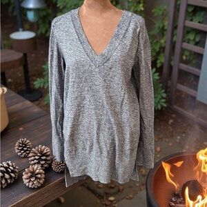 Banana Republic Gray V-Neck Sweater